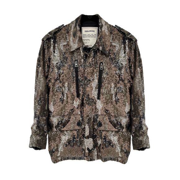 ZADIG and VOLTAIRE Sequin Jacket in Camo XS